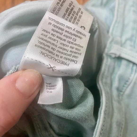 Universal Thread Pale Green Acid Wash Jeans Women’s 12 High Rise Skinny Cotton - Picture 7 of 12